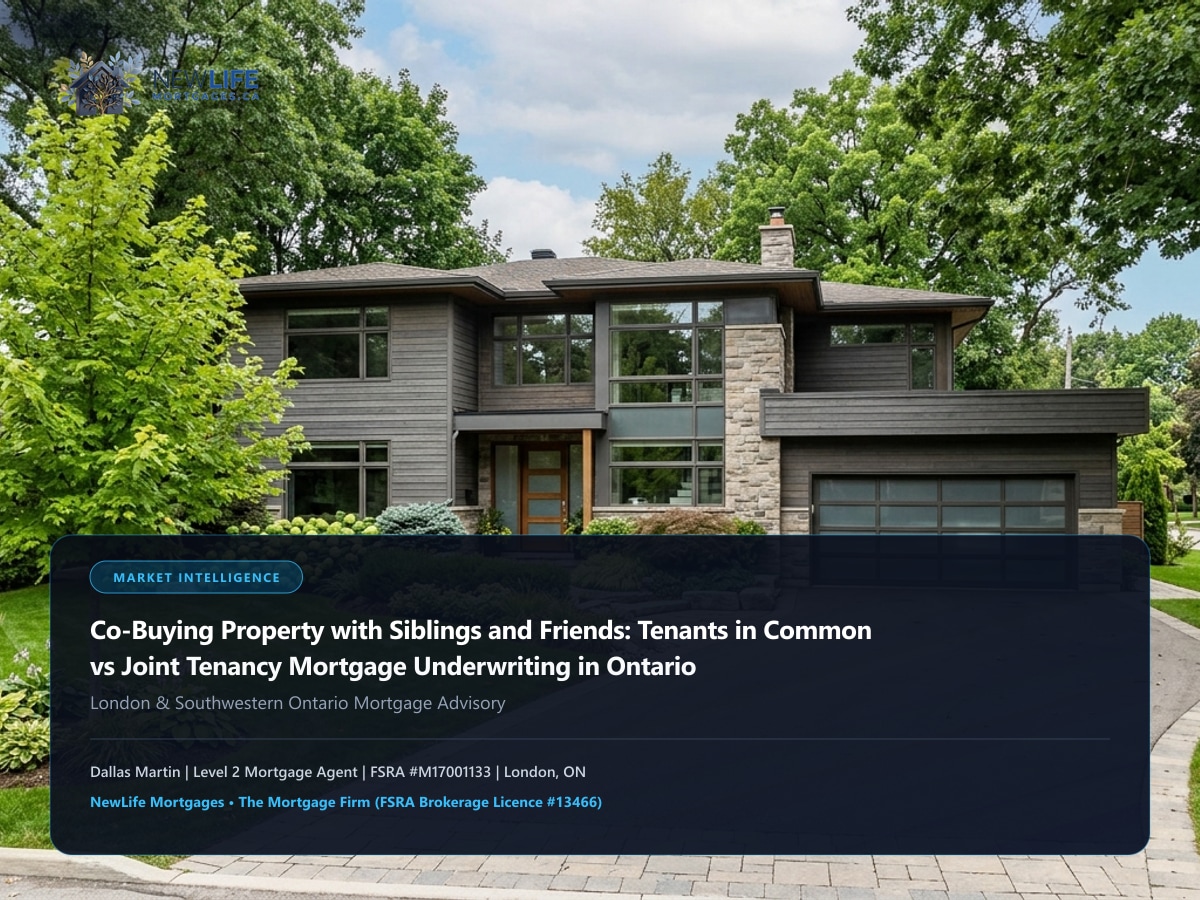 Co-Buying Property with Siblings and Friends: Tenants in Common vs Joint Tenancy Mortgage Underwriting in Ontario - Featured Ontario Mortgage Guide servicing London, Woodstock, and Toronto