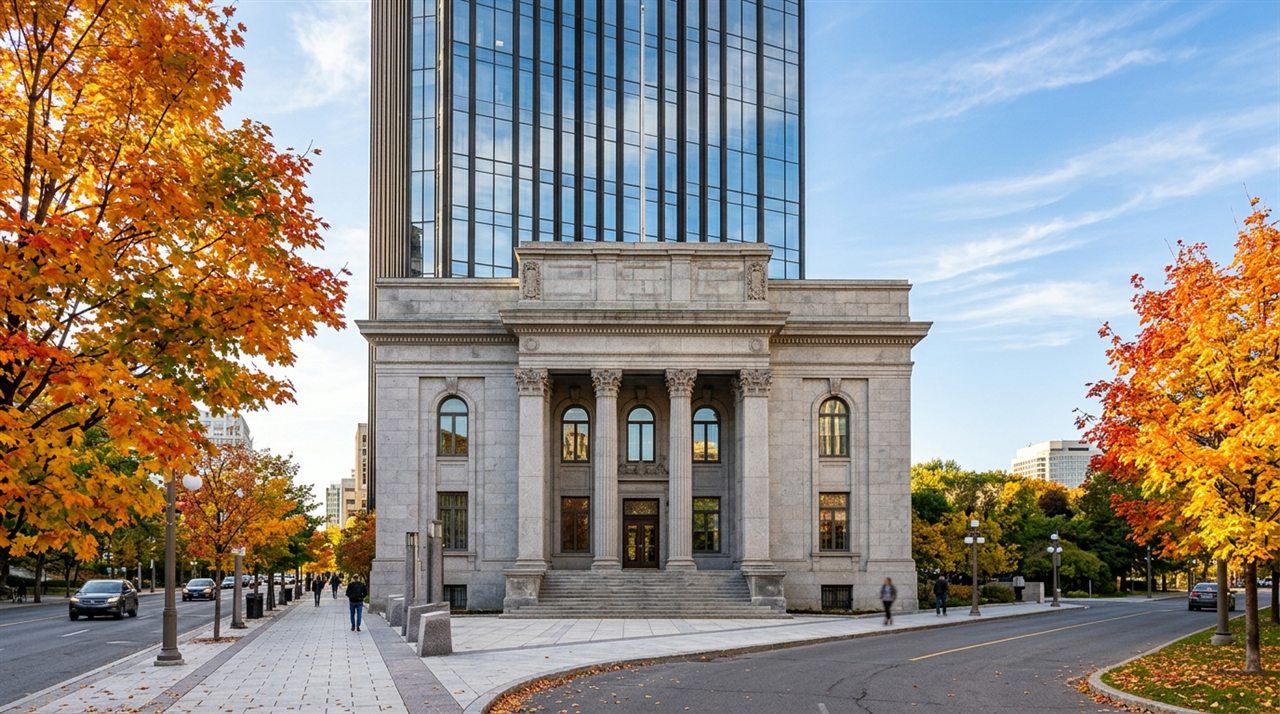 Bank of Canada headquarters on Wellington Street in Ottawa on October 28, 2026 after hiking the overnight interest rate to 2.50% and Prime to 4.70%