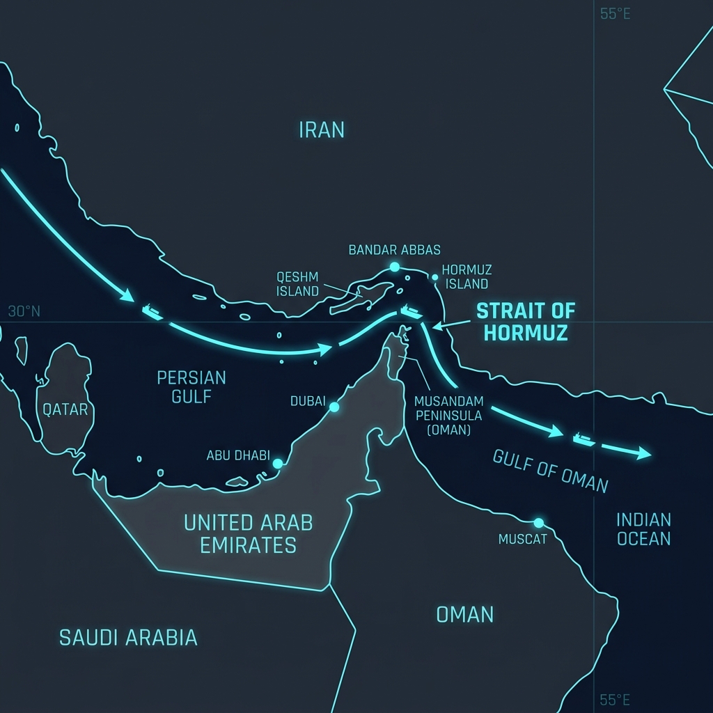 Strait of Hormuz Geopolitical Oil Market Infographic